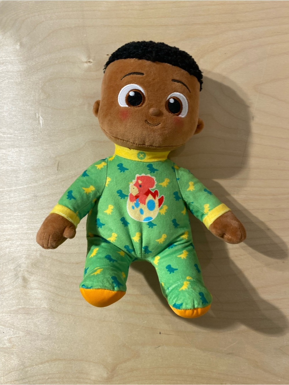 Coco melon Plush Baby Doll in Green Pajamas with Orange Accents (U)